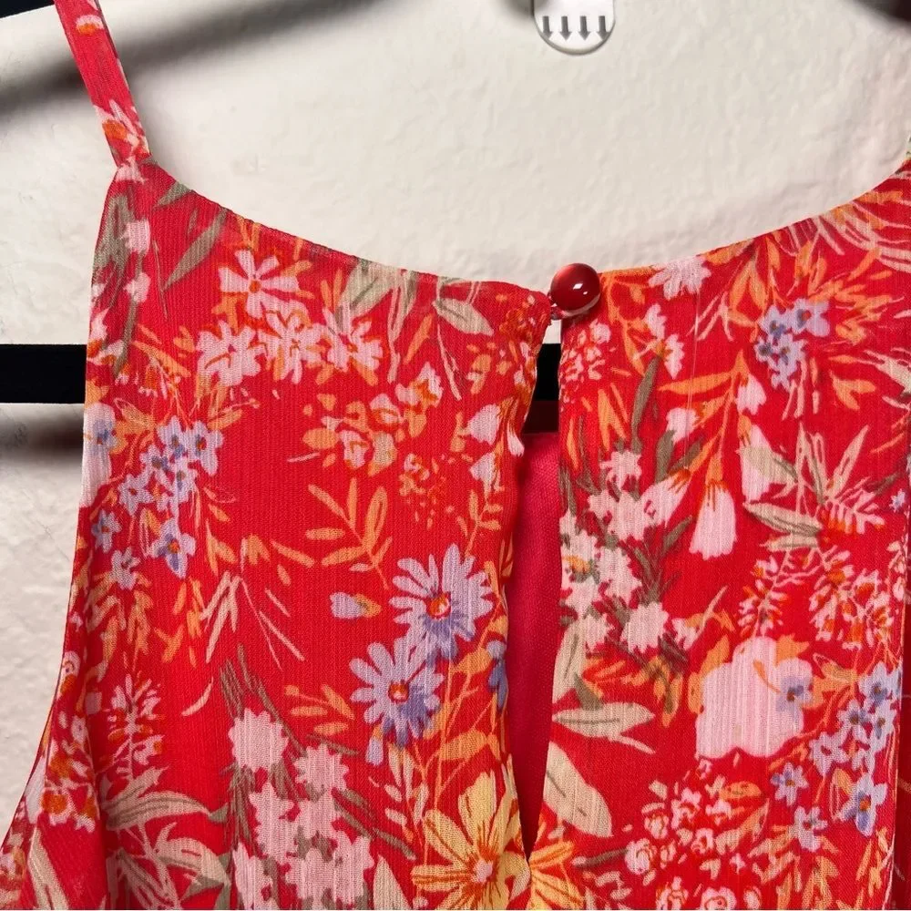 The general good floral print, fully lined sheer midi dress 🌺 small